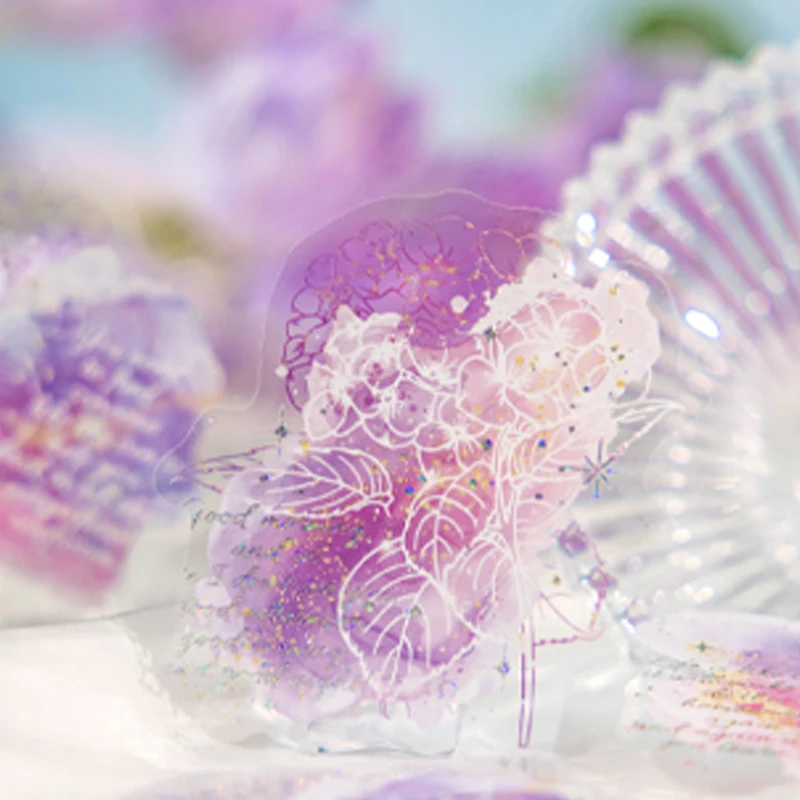 السيد ورقة 30 قطعة/الحقيبة PET مقاوم للماء ثلاثي الأبعاد ملصقات فضية ساخنة حزمة DIY كتيب القصاصات بطاقة الديكور #2