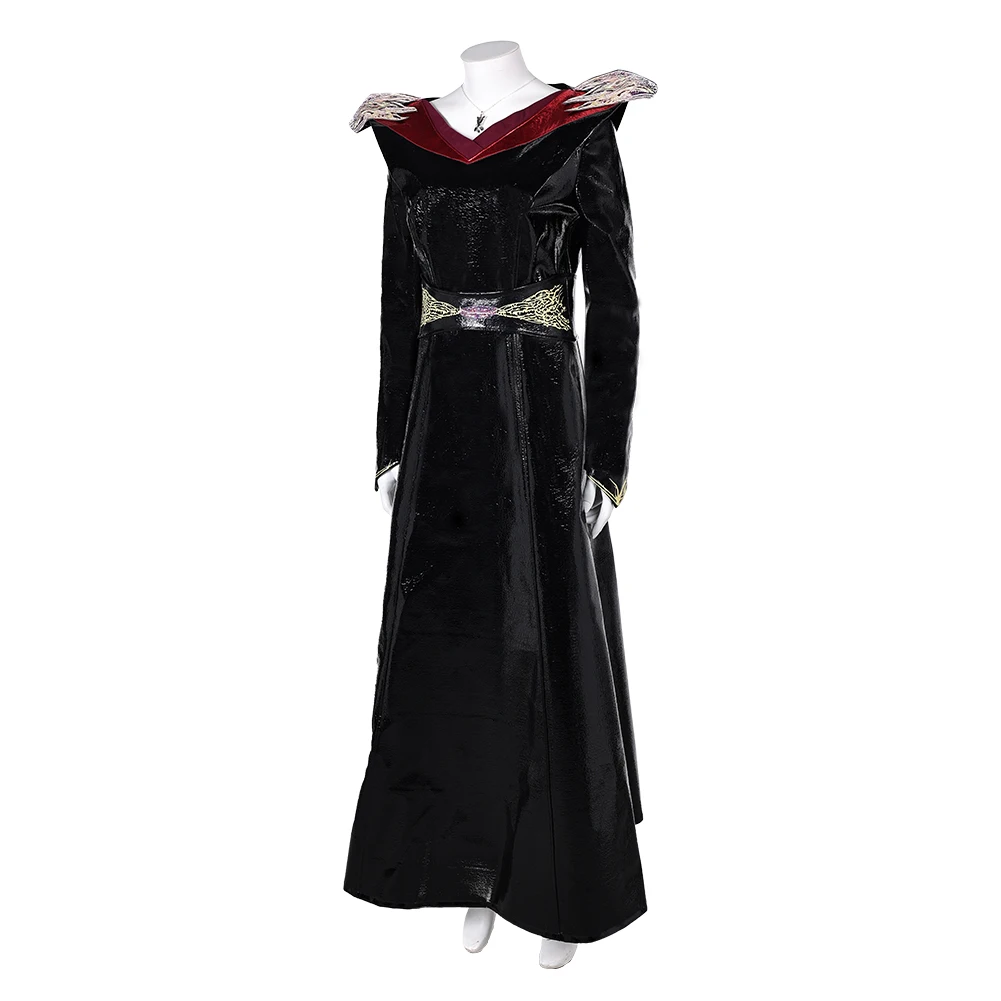 Rhaenys Cosplay Fantasia Kostüm Verkleidung für erwachsene Frauen Kleid Gürtel Halskette Krone weibliche Outfits Halloween Karneval Kleidung