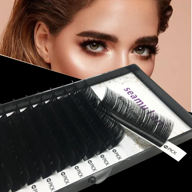 

Seamulan Individual Lashes Eyelashes Extension Faux Mink Lashes Soft Natural Long Eyelashes High Quality Makeup Tools Wholesale