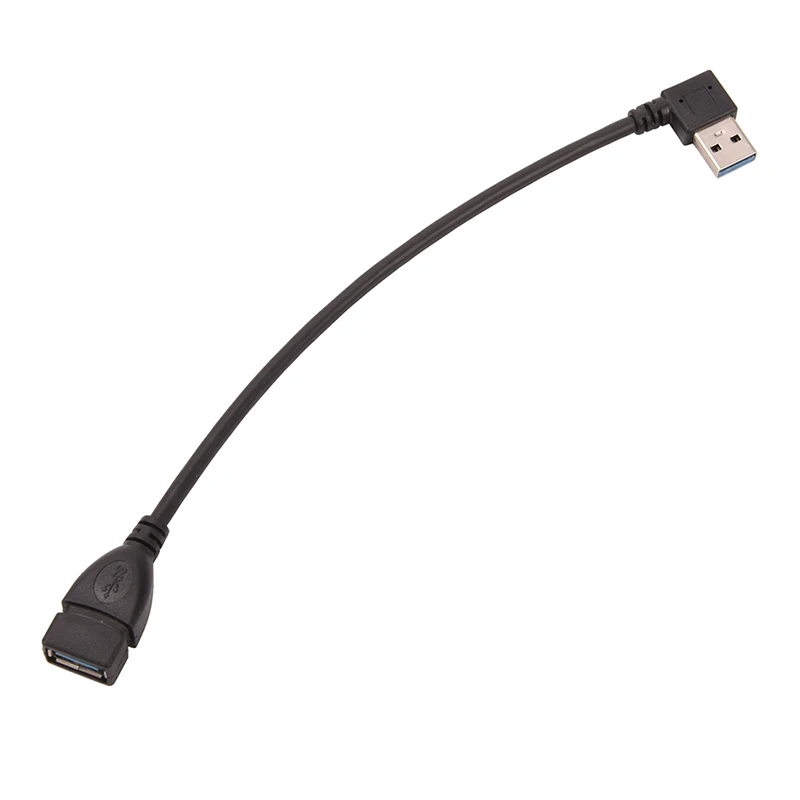 Universal Left/right USB 3.0 Male A To Female A Up Angle 90 Degree Extension Data Sync Cord Cable USB Extension 20cm Cable