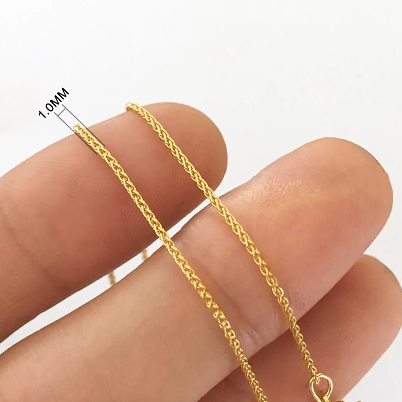 Real 14K Gold Filled 1mm Cable Chain Finished Necklace W/Spring Clasp Gold jewelry Minimalist Gold Filled Women Jewelry