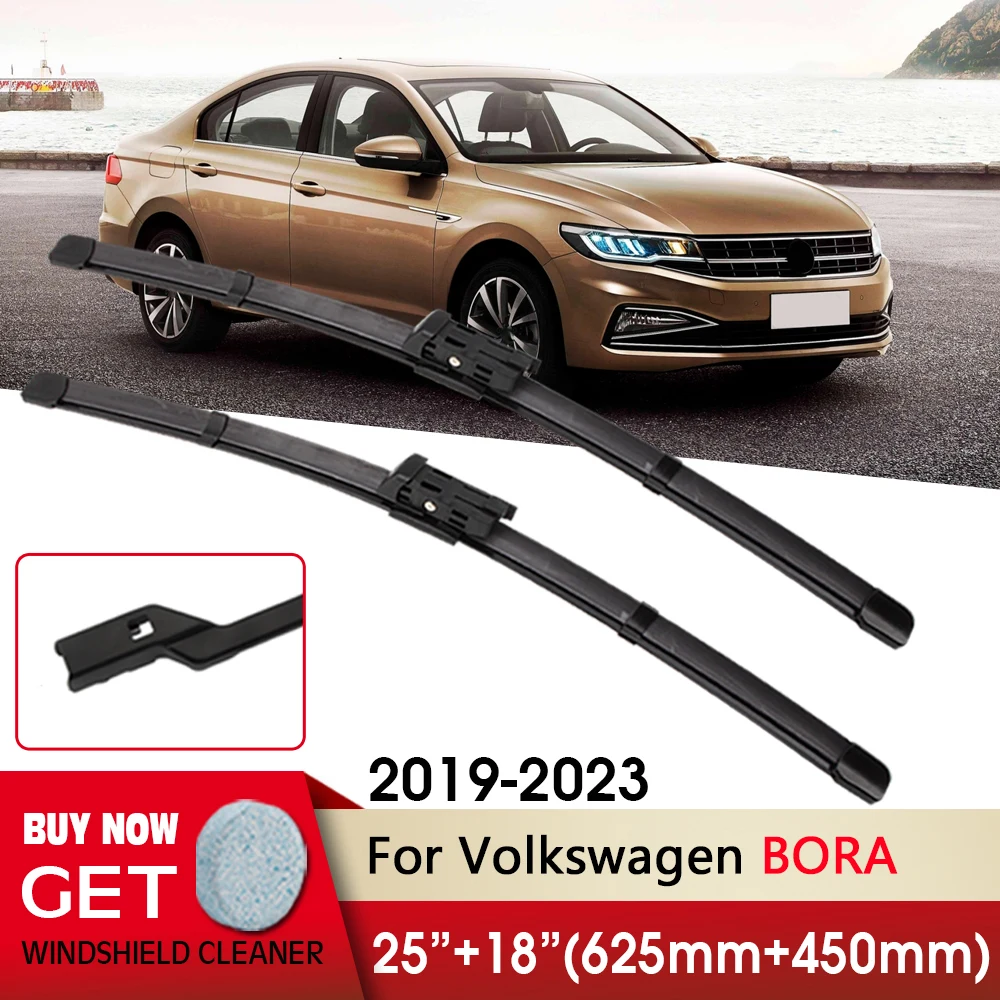 

Car Wiper Front wiper Blade 25"+18" For Volkswagen BORA 2019-2023 Fit push button Front Windscreen Wipers Auto Accessories