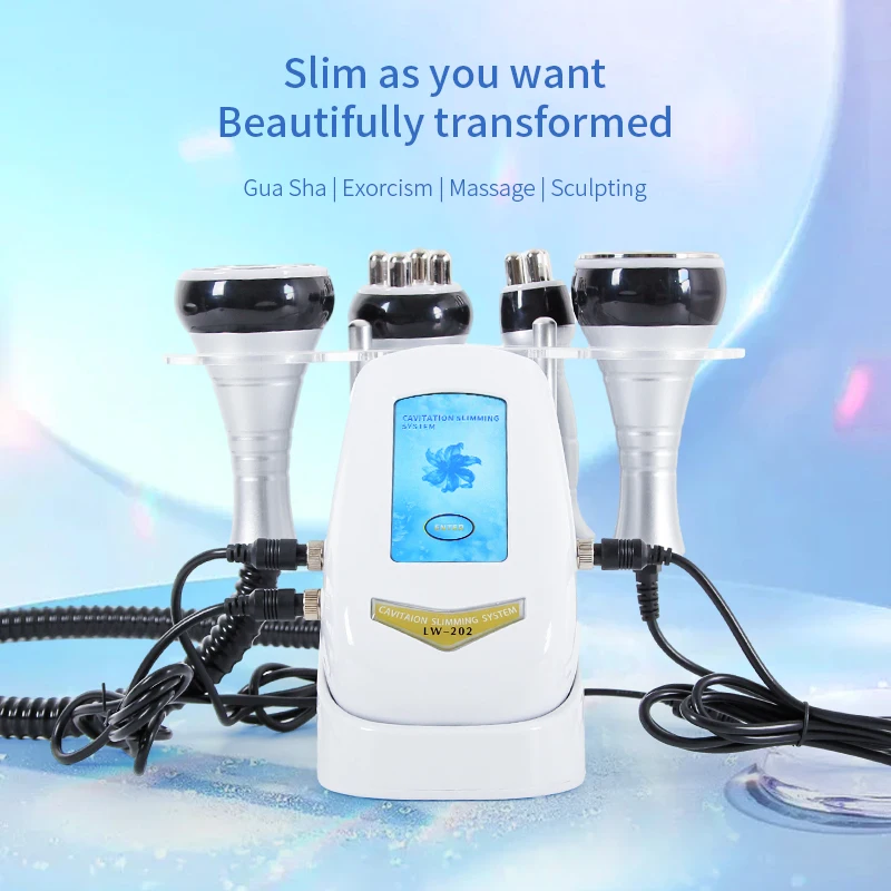 

40K Cavitation Ultrasonic Body Slimming Machine 4IN1 Skin Care Tools RF Beauty Device Skin Tighten Facial Massager