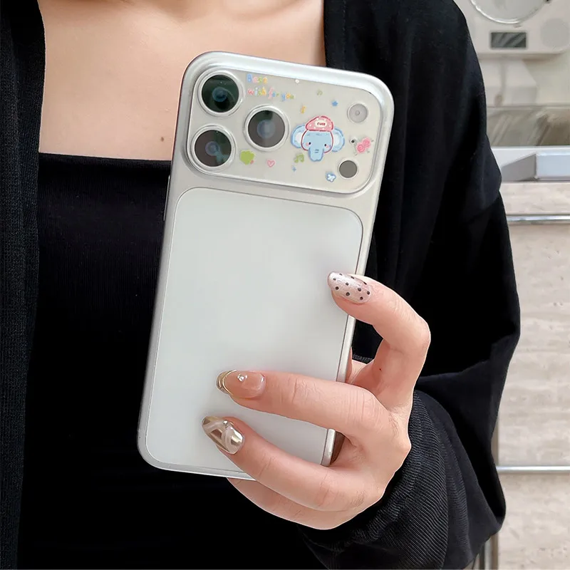 لطيف الكرتون الحيوان سلسلة جرو الفيل الدب غطاء للعدسات آيفون 17 برو 17 برو ماكس حماة كاميرا الهاتف المحمول