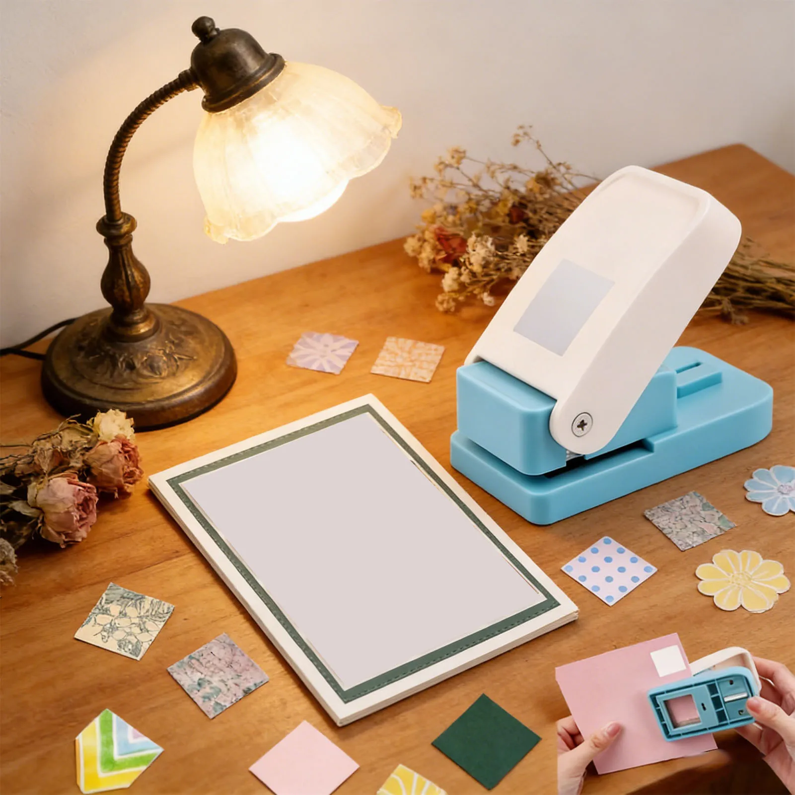 

Stamp Puncher Portable Multi Functional Educational Stamp Hole Puncher for Kids Adults Crafting Scrapbooking Large Size