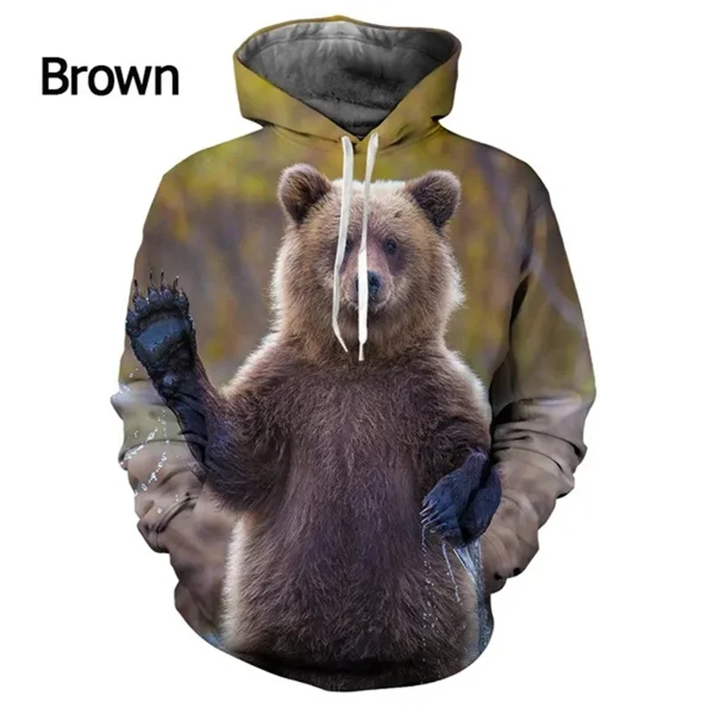 

2024 Polar Bear Printed Boys Girls Anime Clothes Men Women Jacket Hoodies Streetwear Autumn Kids Oversized Hooded Sweatshirts