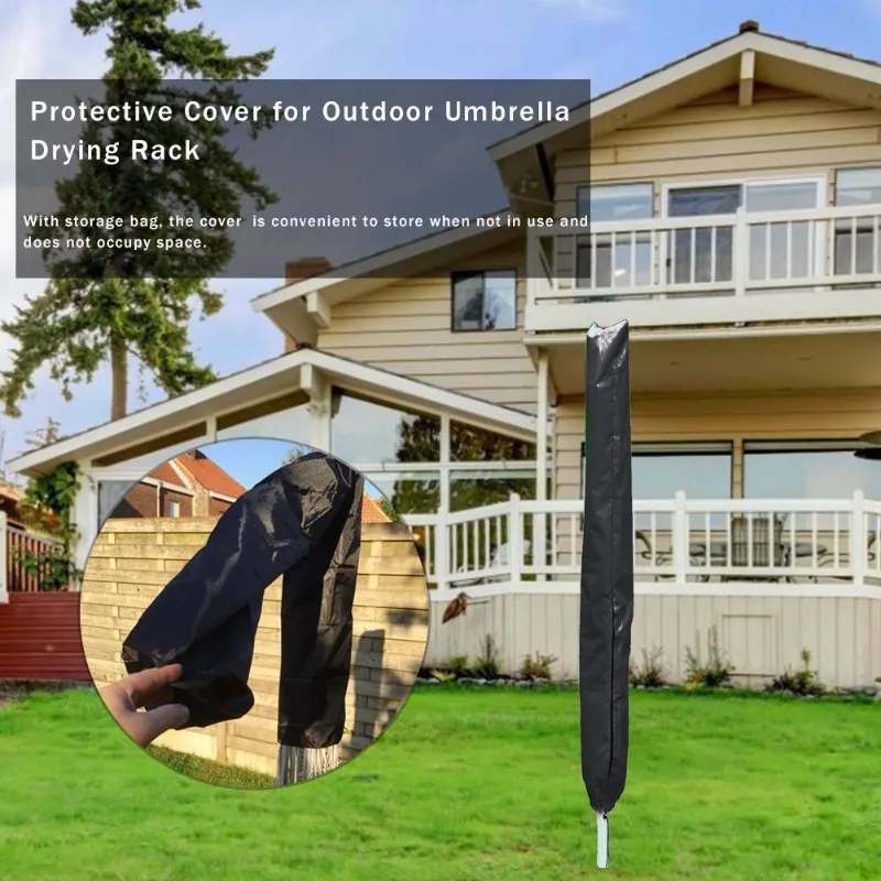 

420D Oxford Fabric Outdoor Clothesline Cover Waterproof Dustproof Laundry Rack Protector