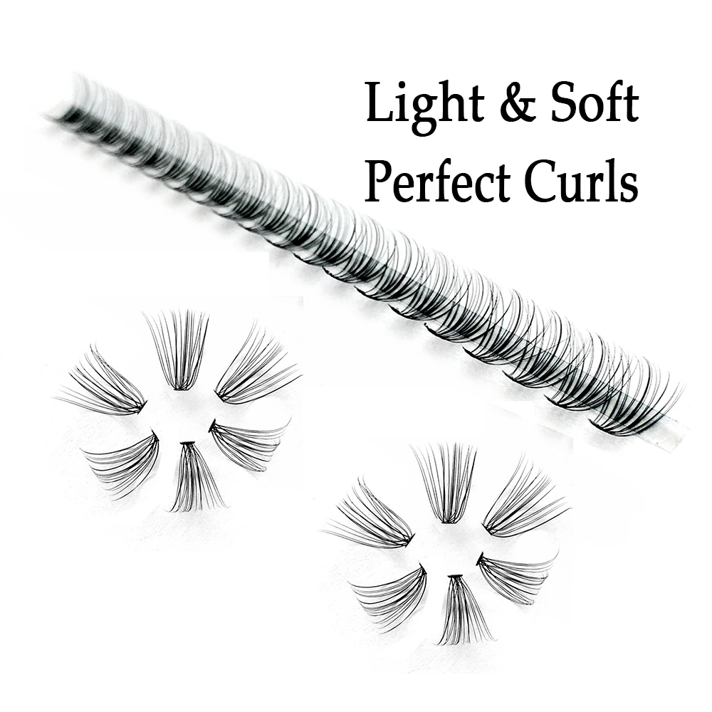 100 Cluster Eyealsh DIY Individual False eyelash Extension Soft 50/30D Fluffy Lash Bunchens Premade Volume Fans Eyealsh Sppplies