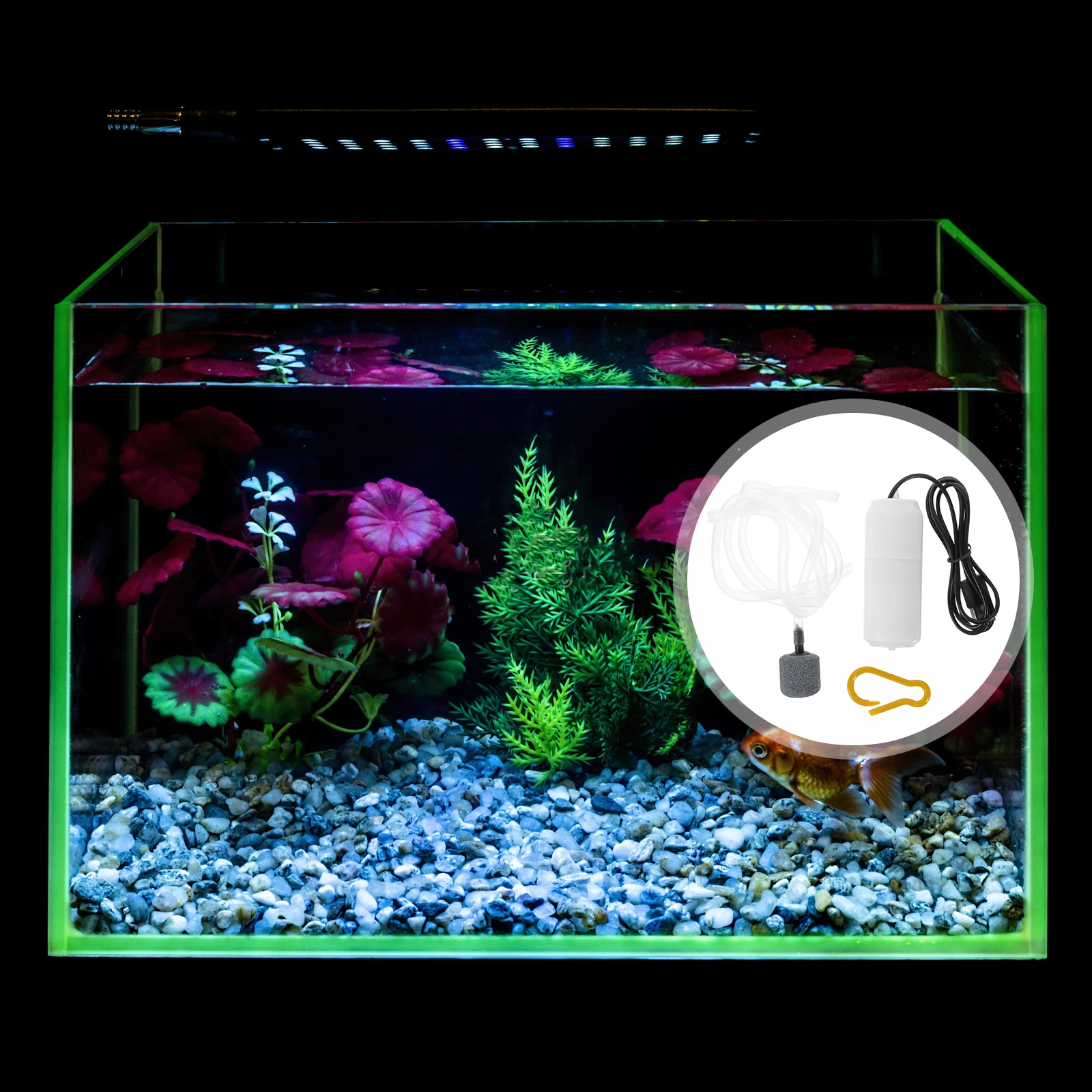

Mini Air Pump USB Oxygen Pump Household White Silent Aerator Fish Tank Portable Pet Supplies Aquarium Oxygenation Small Size