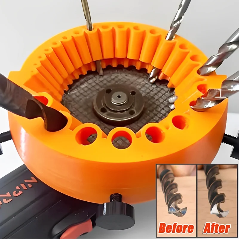 

Angle Grinder Drill Bits Sharpener 0.1-12.5mm Full-size Tool 24 Holes Grinding Disc For Old Bits Portable Power Abrasive Tools