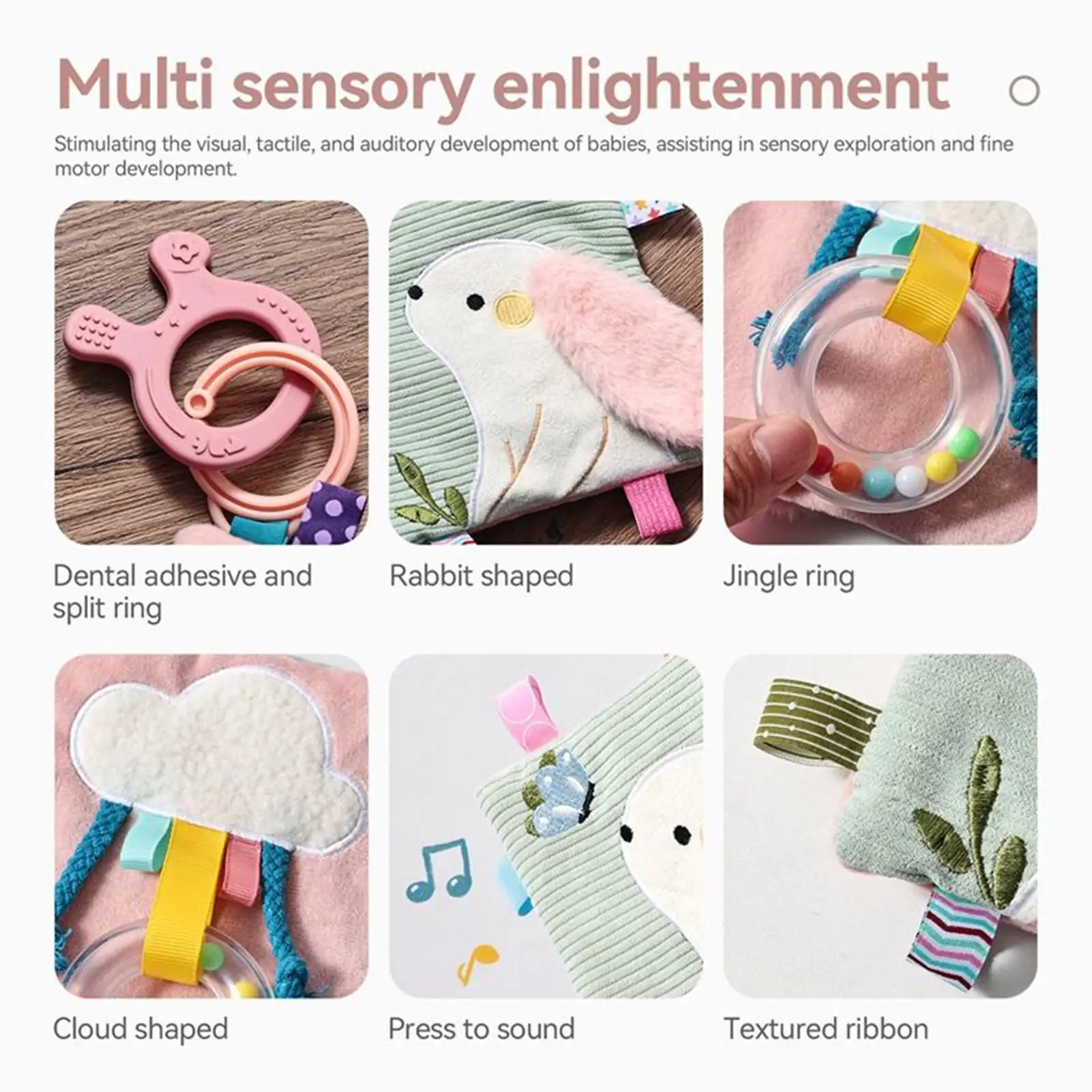 Kids Sleep Companion Bunny Shape Soft Breathable Gentle Towel Soft Rabbit Security Blanket For Girl Car Seat Bed Travel Home