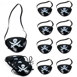 5/10/15pcs Pirate Eye Patches Black plastic Single Single Eye Skull Captain Eye Patches for Halloween Pirate Theme Cosplay Prop