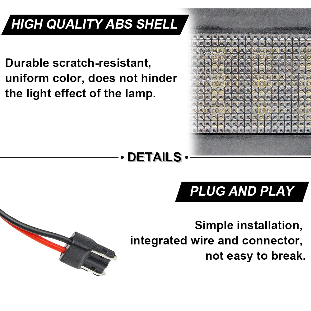 Luces LED para matrícula de Dodge Journey, Fiat Freemont 2, piezas con Canbus, reemplazo OE, 68188219AA