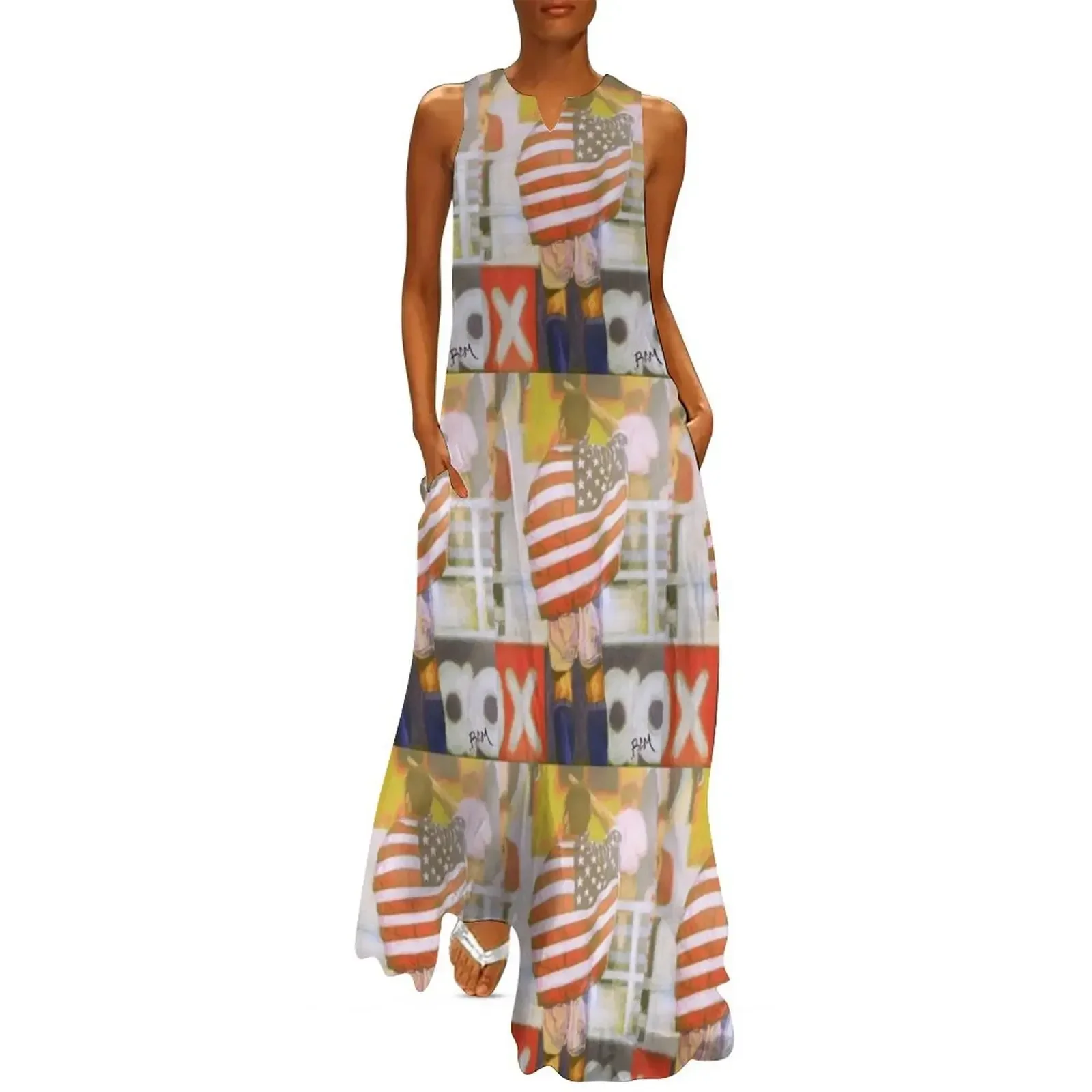 

American Made Long Dress Long dresses clothes for woman beach outfits for women Woman clothing Dress