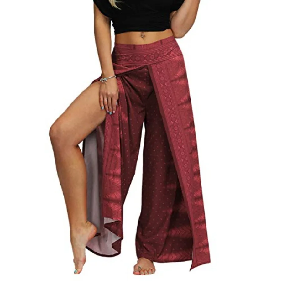 

Womens Slit Casual Hippie Beach Boho Pilate Flowy