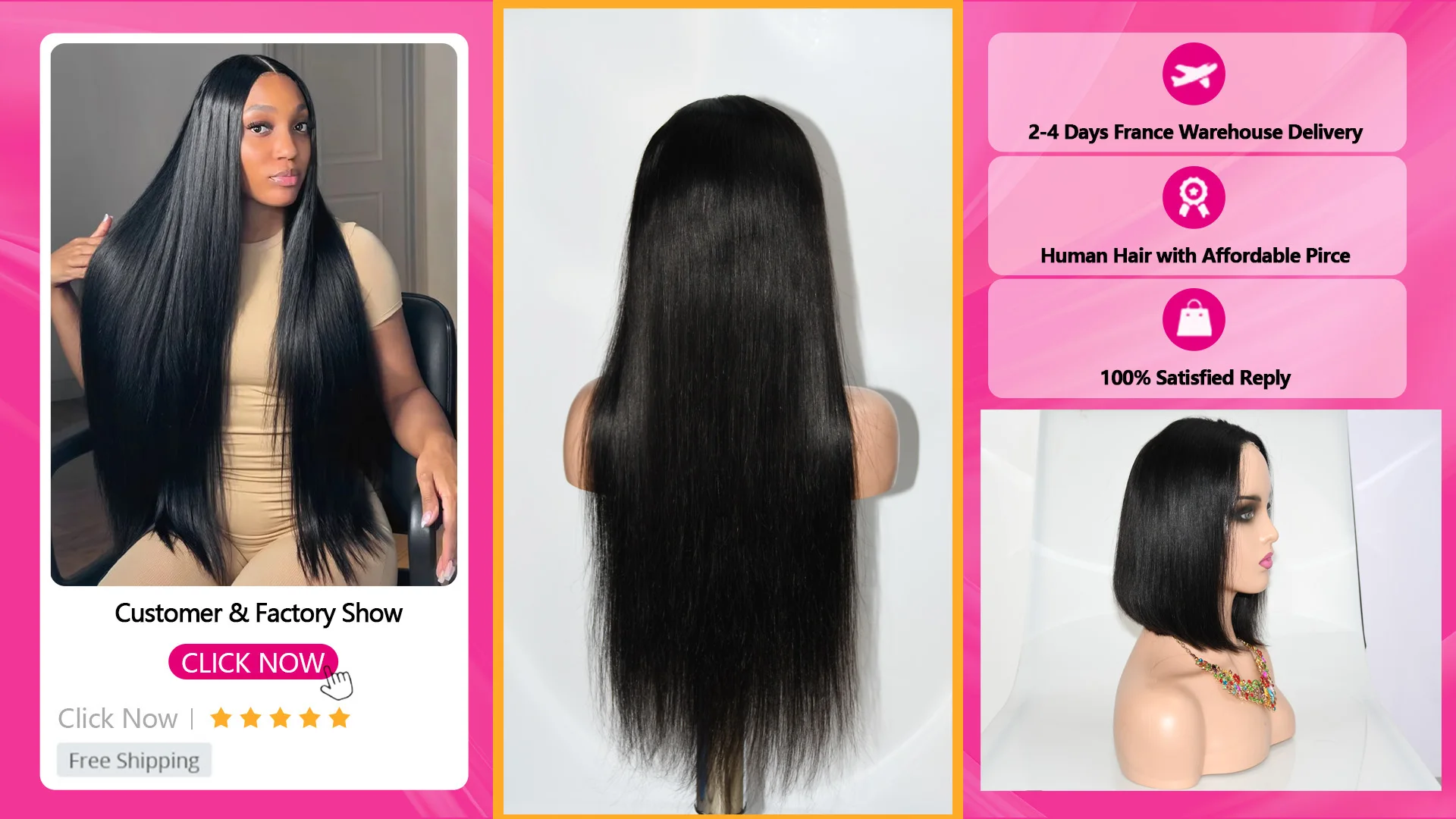 15A Lockige Deep Wave Echthaar-Bündel mit 4x4 Verschluss, Bundle-Angebote, 100% unbehandeltes Echthaar, burmesische Locken-Haarbündel und Verschluss PAPYON – Detail 1
