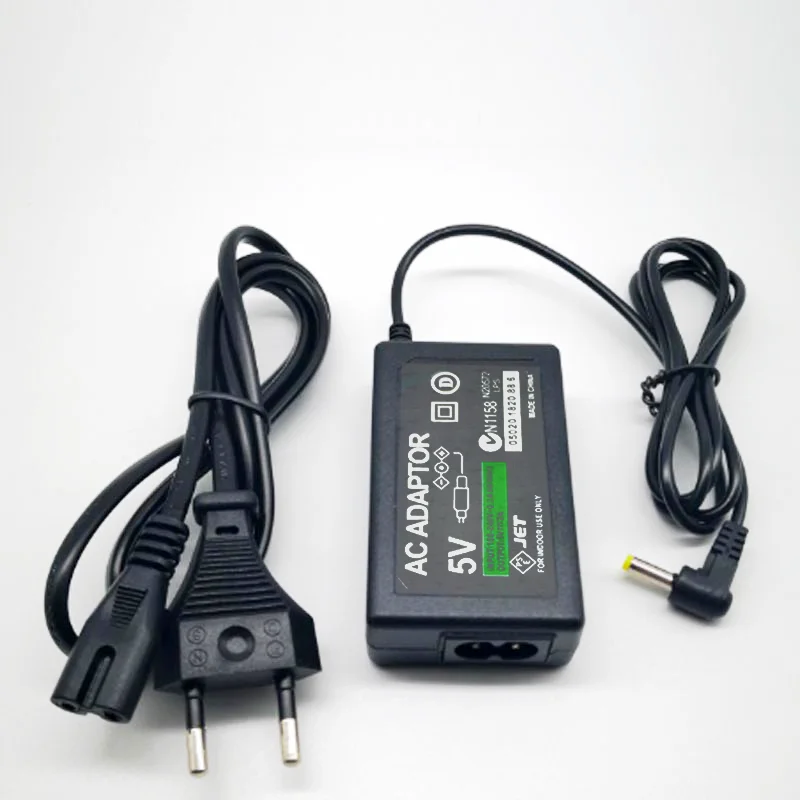 Adaptador AC com Plugue EU, Carregador de Parede, Cabo de Alimentação para Sony PlayStation PSP 1000 2000 3000, Carregador Compatível com PSP