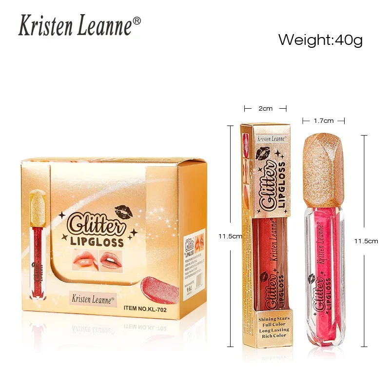 Nieuwe Glanzende Lipgloss Voor Vrouwen Langdurige Matte Glitter Vloeibare Lippenstift Diamant Glanzende Lipgloss Waterdichte Lip Make-Up