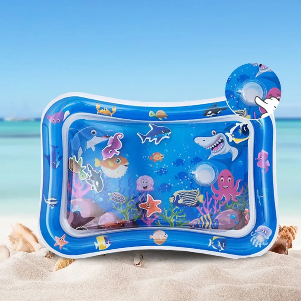 Baby Water Play Mat PVC Infant Tummy Time Inflatable Cushion Toddler Water Pad for Kids Early Education Developing Activity Toys