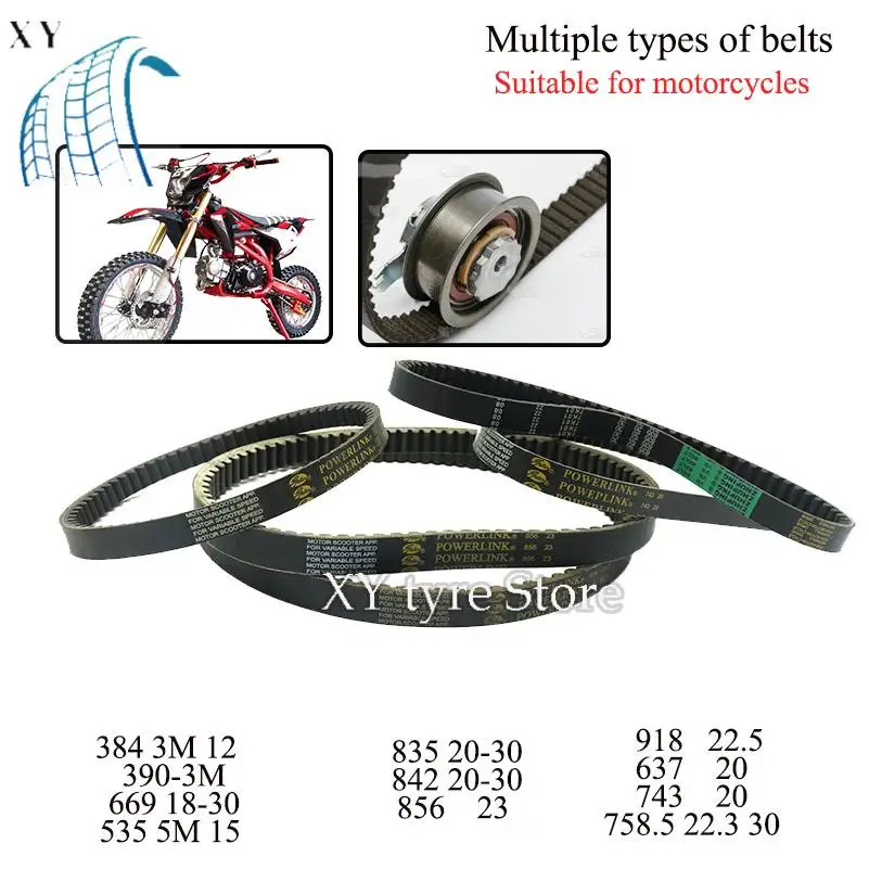 384 3M-12 390-3M 758.5 669 842 535 Transmission Belt Little Dolphin Mini Electric Vehicle Belt Synchronous Belt Electric Scooter