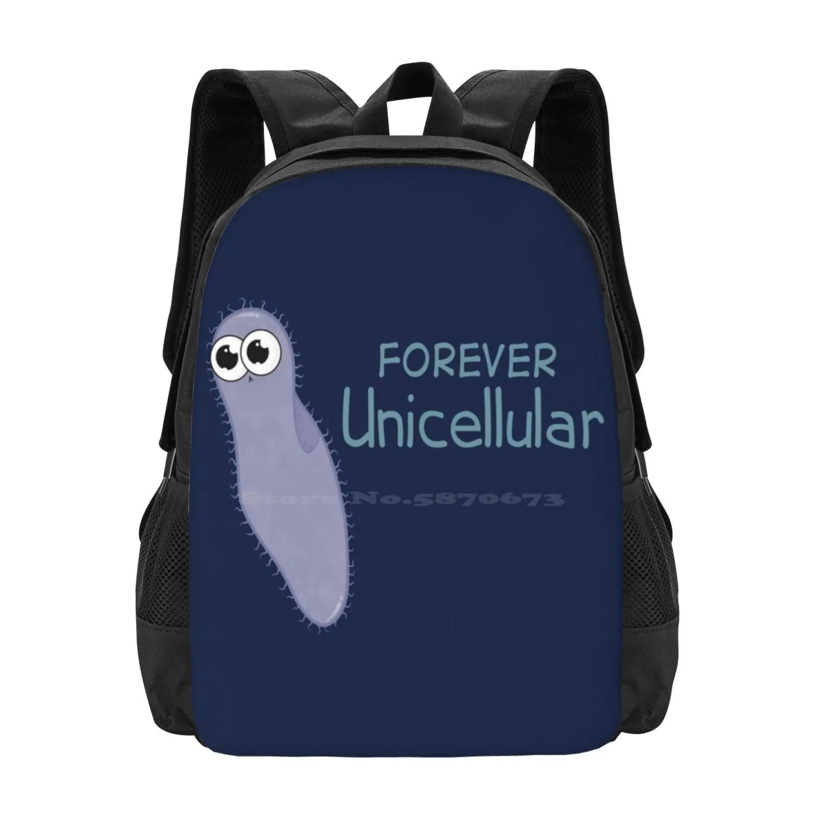 Forever Alone Paramecium Hot Sale Schoolbag Backpack Fashion Bags Science Forever Alone Paramecium Microbiology Forever