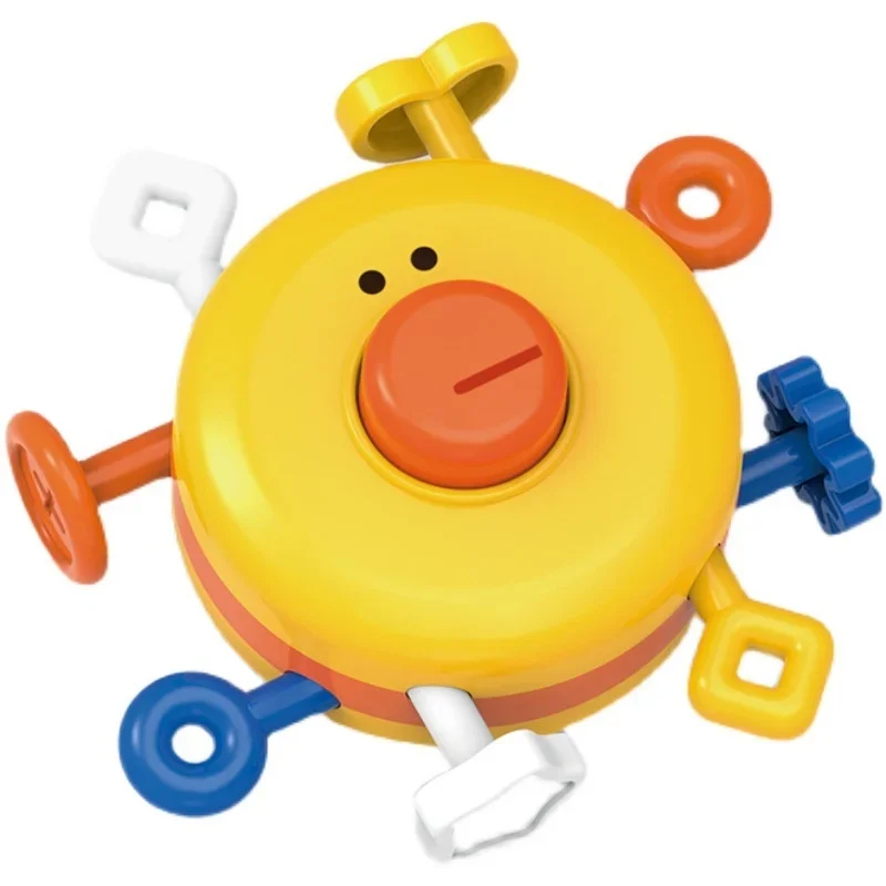 赤ちゃんの指押し音楽、赤ちゃんの早期教育パズル、掴む・引くトレーニング、0～1歳児向け、小さなおもちゃ2個