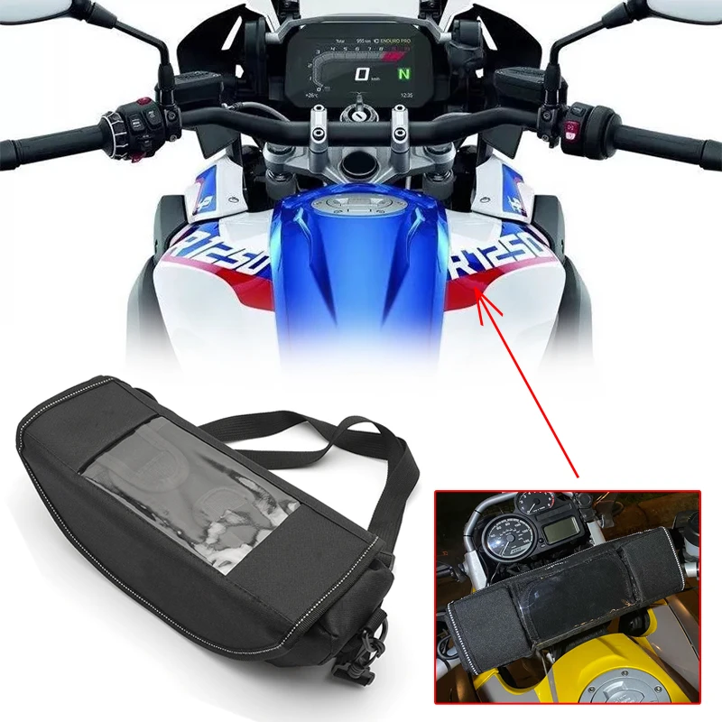 

For BMW R1250GS R1200GS R 1250 1200 GS ADVENTURE ADV Universal Motorcycle Handlebar Bag with Touchscreen Phone Storage Bag