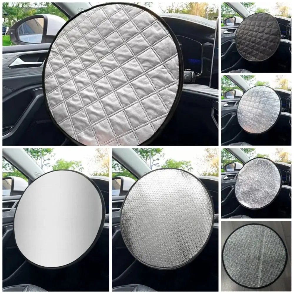 Heat-Resistant Car Steering Wheel Sunshade Cover Universal Foldable Auto Steering Wheel Sheath Anti-UV Sun Protection