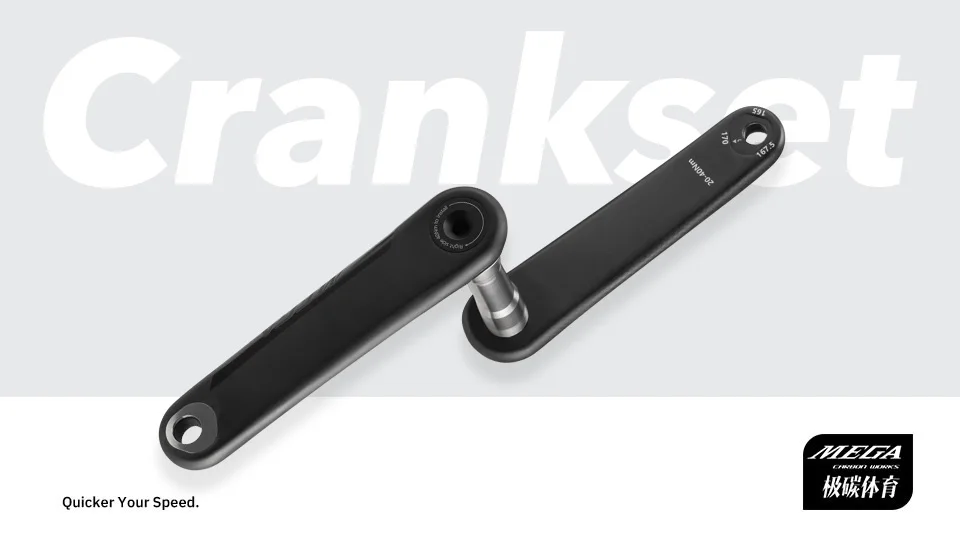 競争力のある価格のカーボンクランク、長さ調整可能（165mm、167.5mm