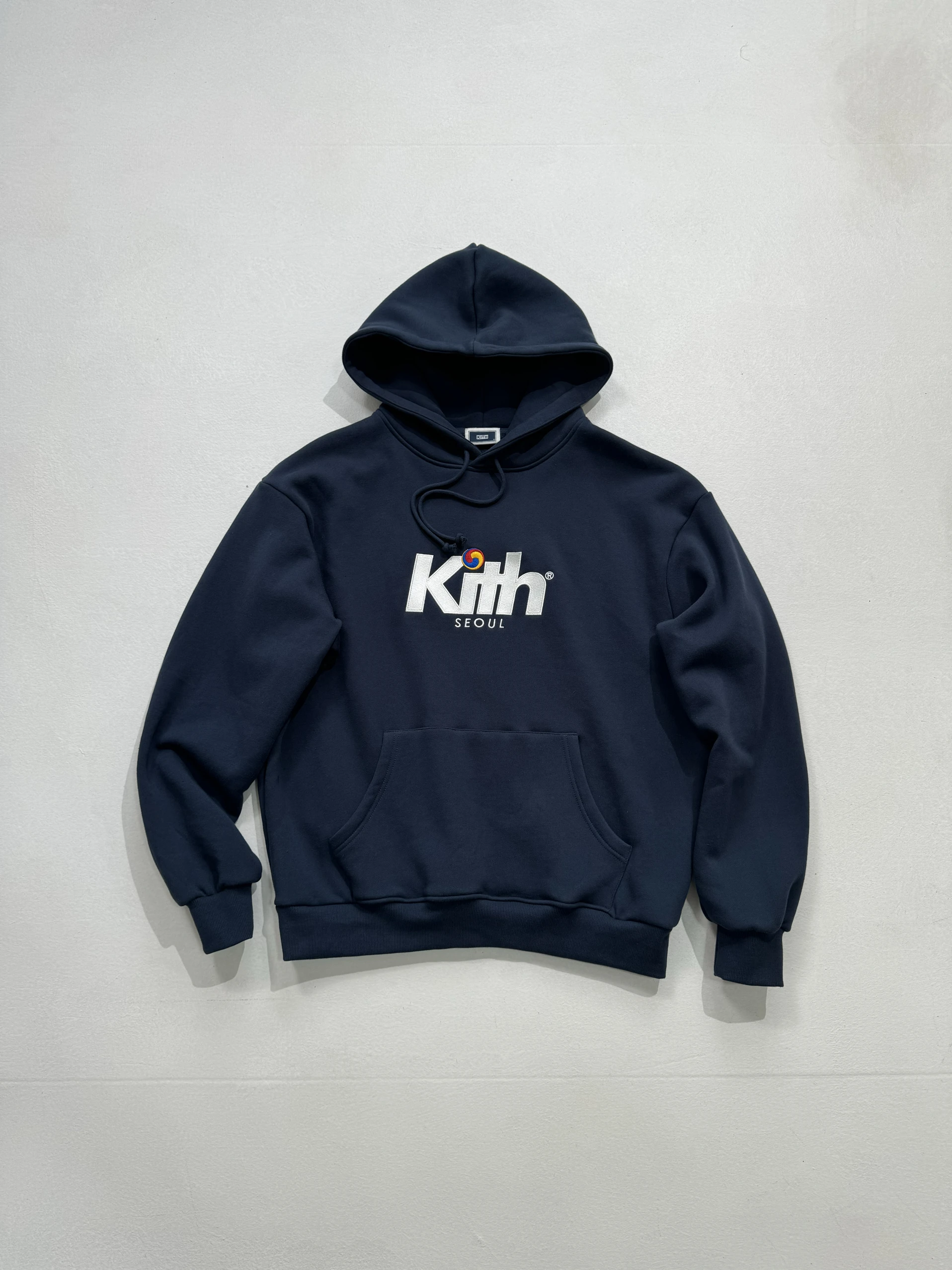Korean Style Pure Cotton Fleece Lined Hoodie Embroidered Design Comfortable Loose Fit Long Sleeve Sweatshirt for Youth