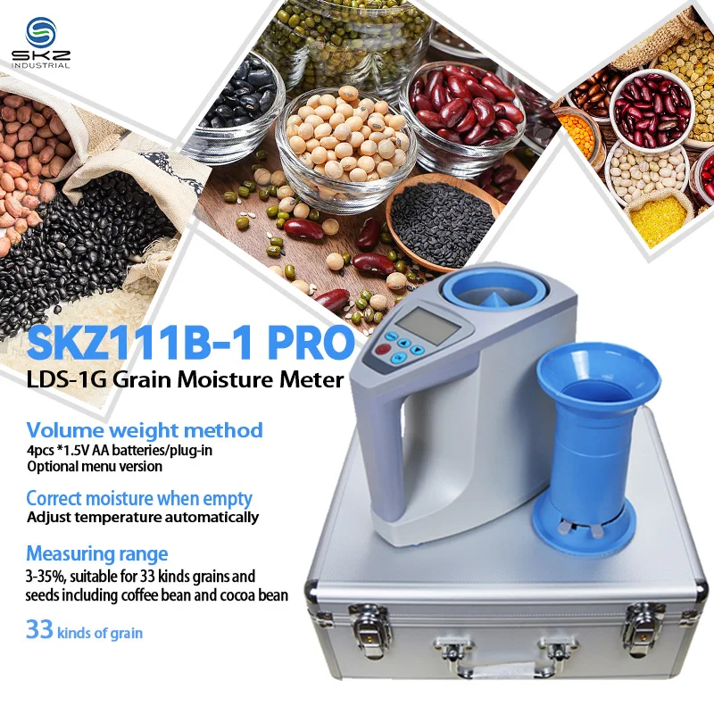 33-in-1 Grain Moisture Meter for Coffee Cocoa Beans & Seeds 3-35% Moisture Range Volume & Weight Method with Empty Calibration 4
