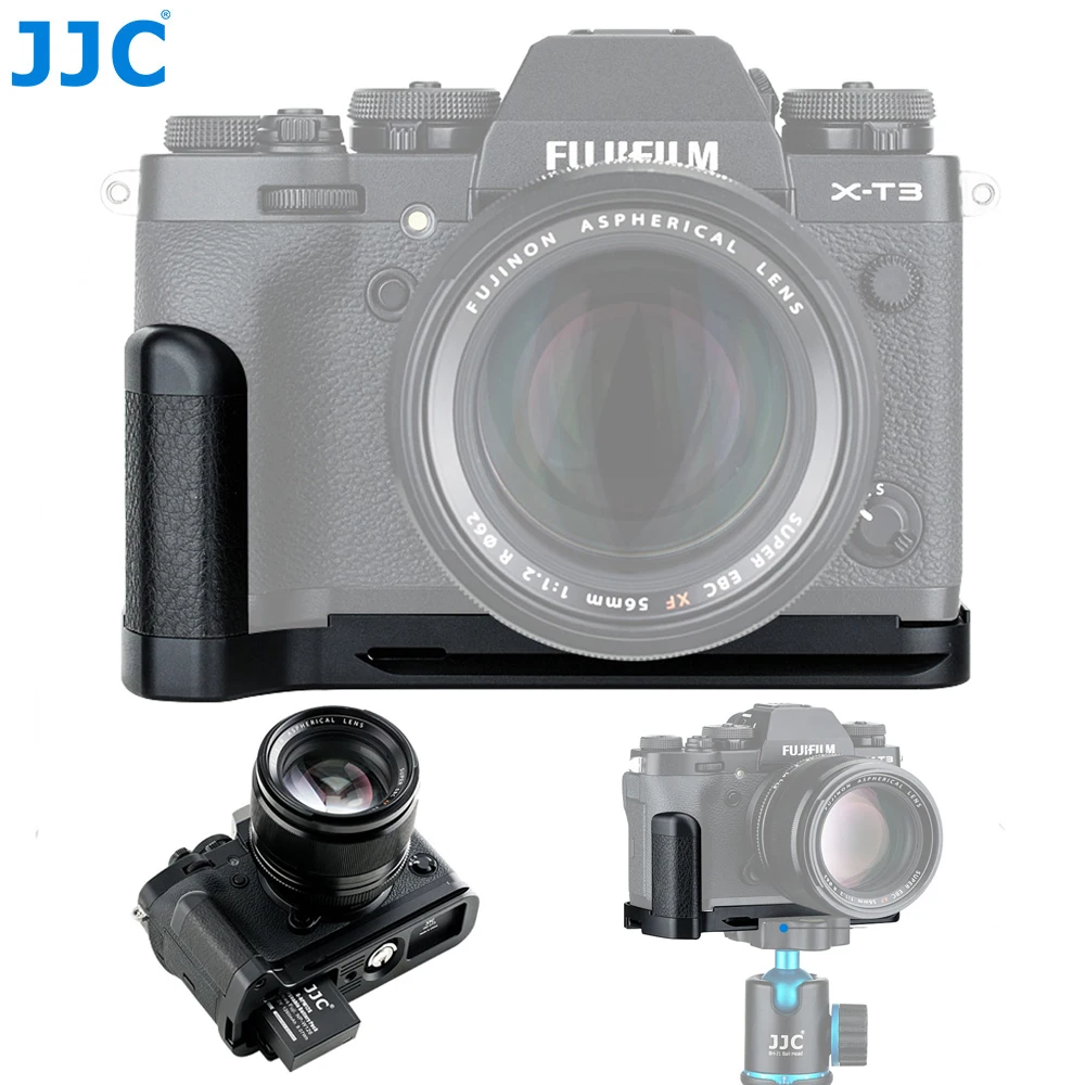 JJC Metal Hand Grip L BracketHolder dla Fujifilm Fuji XT3 XT2 X-T3 X-T2 Arca Swiss Quick Release Plate Replace MHG-XT3 MHG-XT2