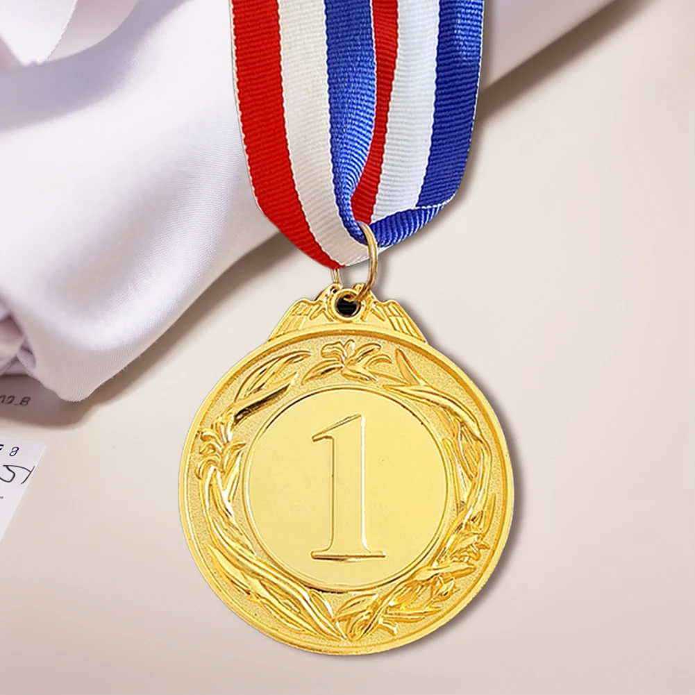5 cm goud/zilver/brons medaille sportbeloningen met neklint metalen winnaarmedailles wedstrijdmedailles voor talentenshow feestrace