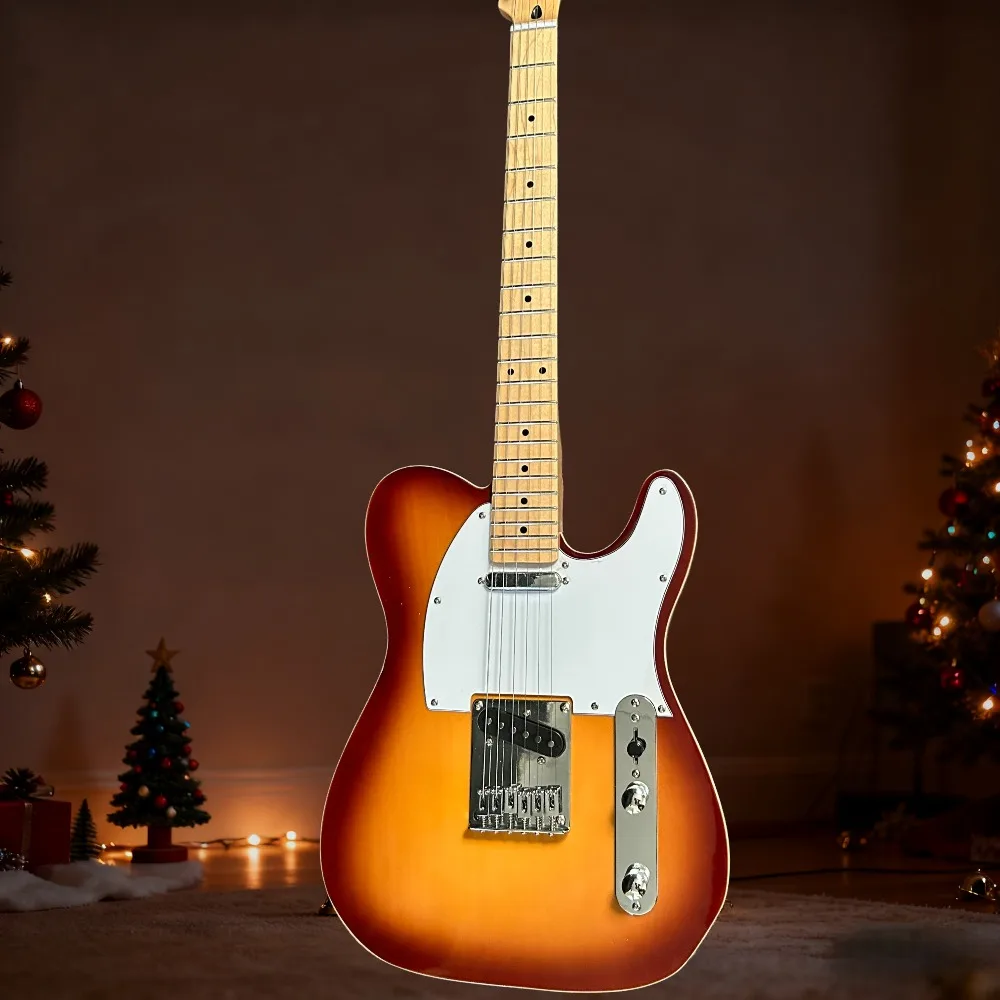 

Christmas Promotion Brown TL Electric Guitar Rosewood Fingerboard Fixed Bridge Modern Guitar