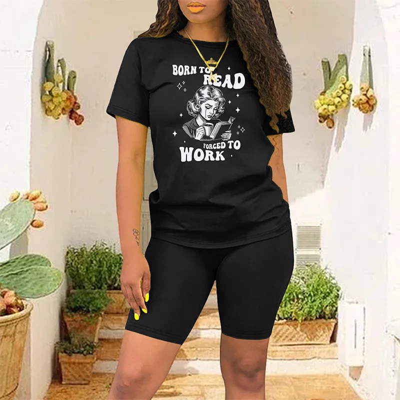 

Женский Повседневный однотонный топ и шорты, комплект с коротким рукавом, круглым вырезом и эластичным поясом, повседневный комплект с коротким рукавом + шорты