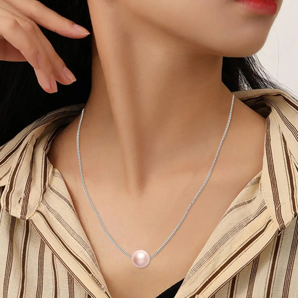 Durable Faux Pearl Necklace Pink Faux Pearl Necklace for Teens Adjustable Length Birthday Gift Ideas Happy 7th to 21st for Girls