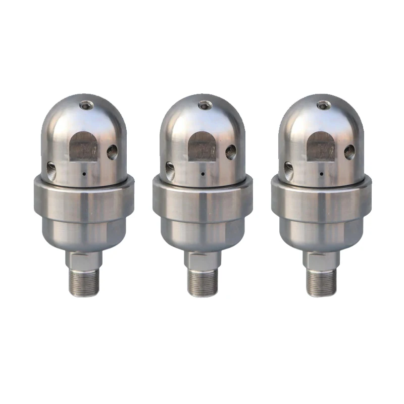 High Pressure Water Jet Rotary Nozzle Stainless Steel Badger Type Large Pipe Cleaning Industrial Nozzle