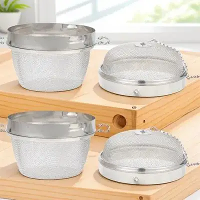 2 pezzi di palline da tè in acciaio inossidabile gioielli multifunzione pulitore a vapore accessorio filtro a maglia fine per il lavaggio dei gioielli con infusore da tè