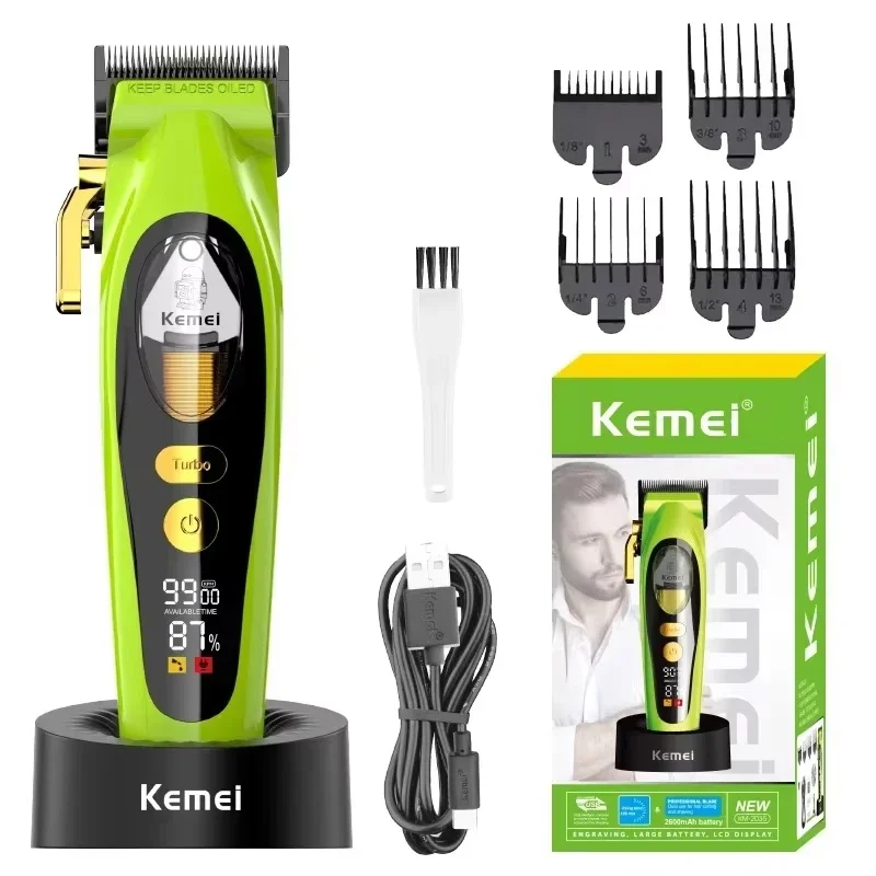 Kemei 2035 Hair Clipper Barber Professional Beard Hair Trimmer For Men Magnetic Motor Mower 9000 RPM Hair Cutting Machine