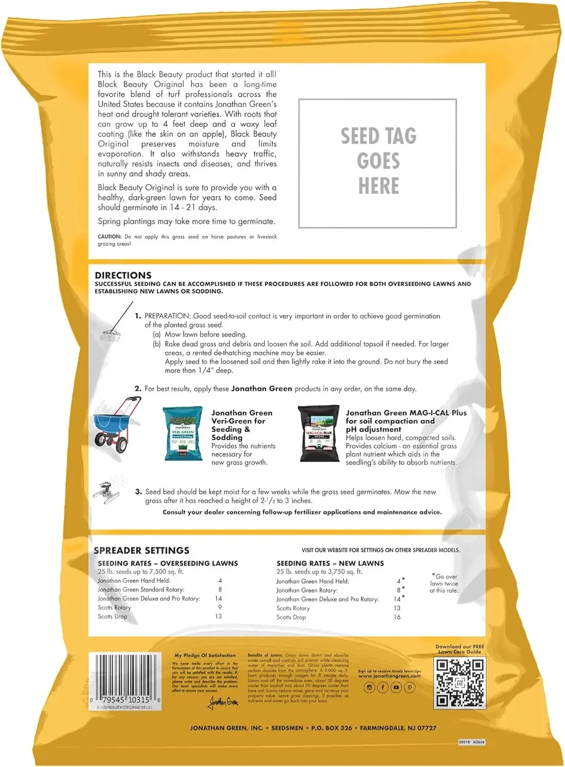 

10315 Black Beauty Grass Seed Mix, 25-Pound