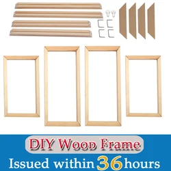 DIY Wood Frame Canvas Poster Photo Frame Large Size 70x140 100x200 Wooden Frame Custom Living Room Wall Home Decor Picture Frame