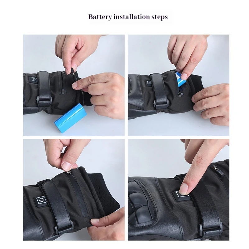 Motorcycle Riding Electric Heating Gloves Lithium Battery For Long-Lasting Warmth Winter Outdoor Duty Anti Slip Touch Screen