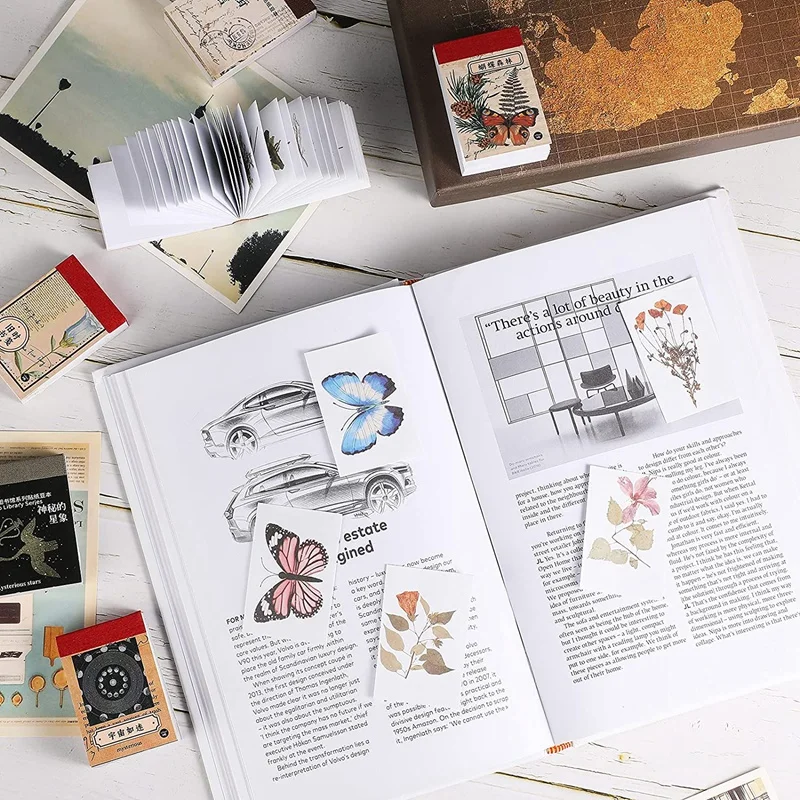 300Pcs Washi Stickers Set Vintage Aesthetic Sticker For Journaling Floral Paper Sticker Self Adhesive DIY Sticker