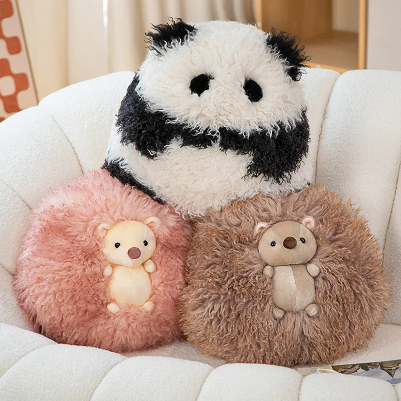 

Kawaii Panda Hedgehog Plush Doll Creative Soft Stuffed Animal Toy Cute Room Decoration Pillow Teens Girl Birthday Sweet Gift