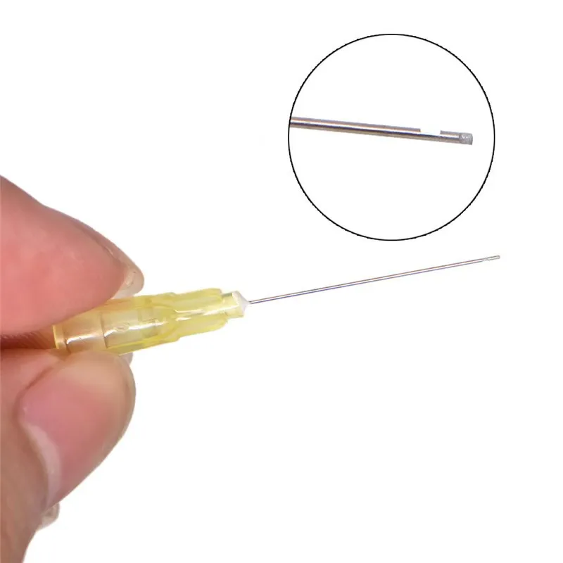 100pcs/pack Dental Root Canal Irrigation Needle Tip Dental Root Canal Irrigation Needle Single Side Opening 25g 27g 30g