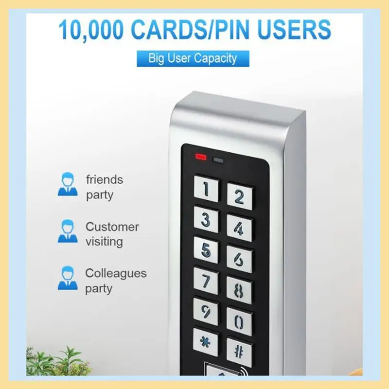 

B16C-Wifi Tuya Access Control Keypad With Tuya App Remote Unlock IP66 Waterproof RFID EM Card 10000User Interlock Low Power