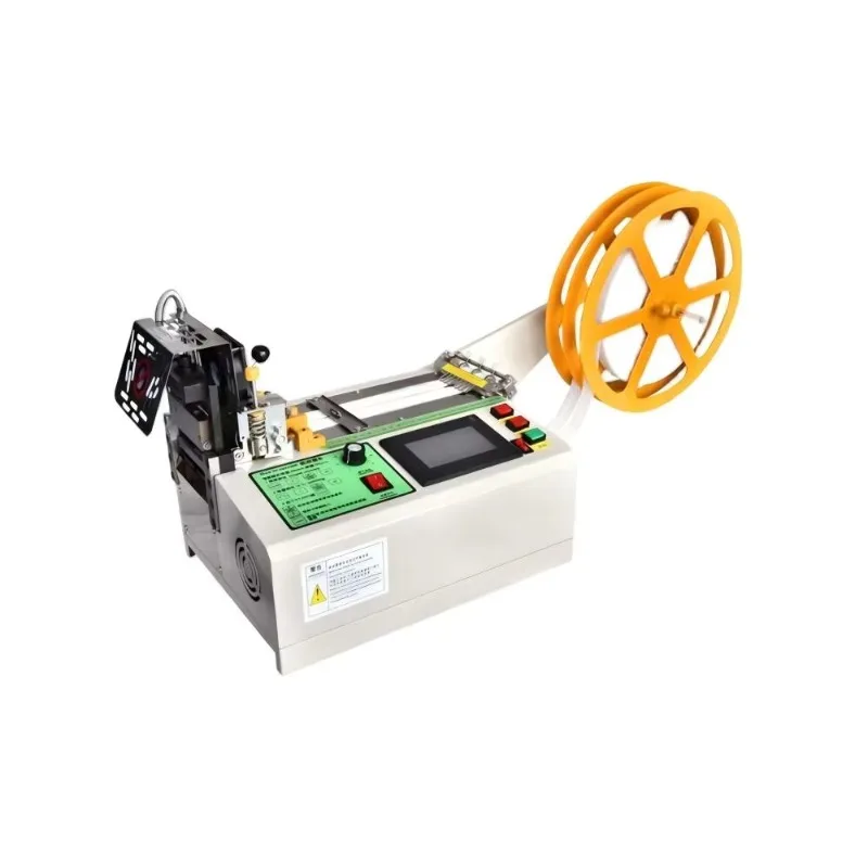 Hot knife belt cutter, temperature adjustable, for heat cutting of shoe webbing, ribbons and elastic bands