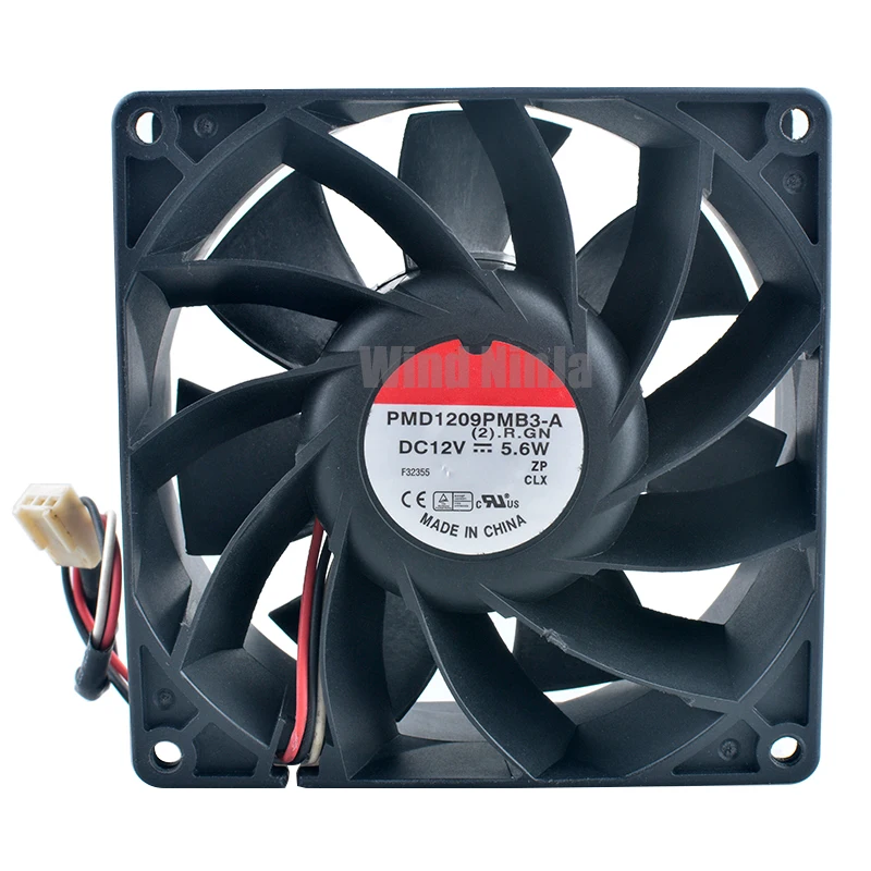 PMD1209PMB3-A 9.2cm 92mm fan 92x92x38mm DC12V 5.6W 3pin Dual ball high-speed cooling fan for server chassis