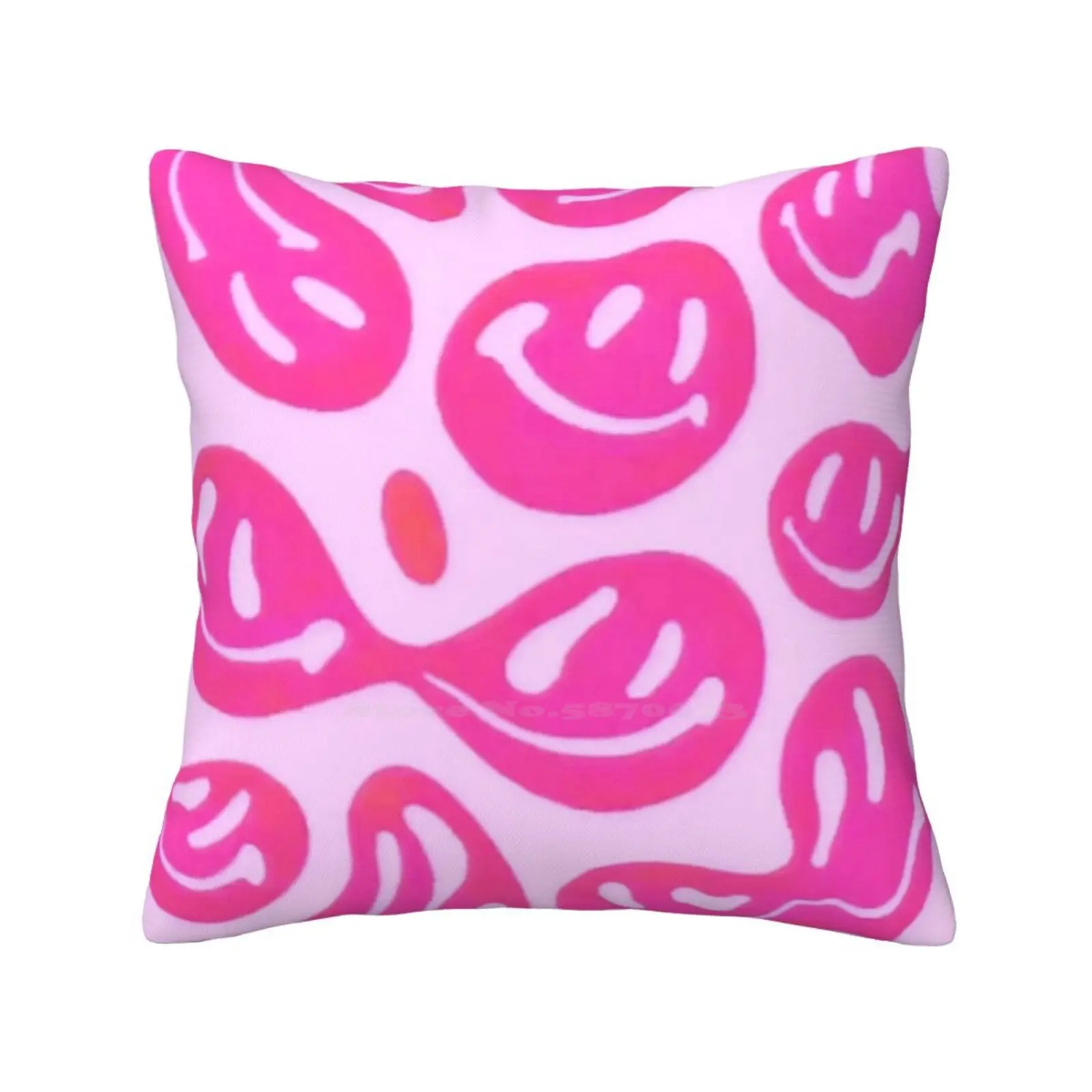 

Pink Melting Face Home Sofa Car Waist Throw Pillowcase Face Melted Colourful Dripping