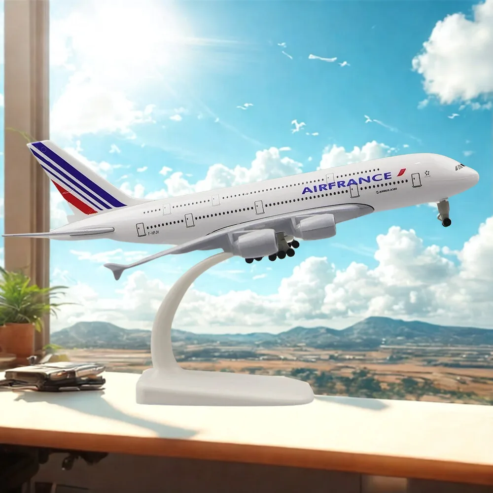 Air France Model A380 Airways Airbus Alloy Model Airplane 20cm Airplane Model With Landing Gear For Collections Home Decor